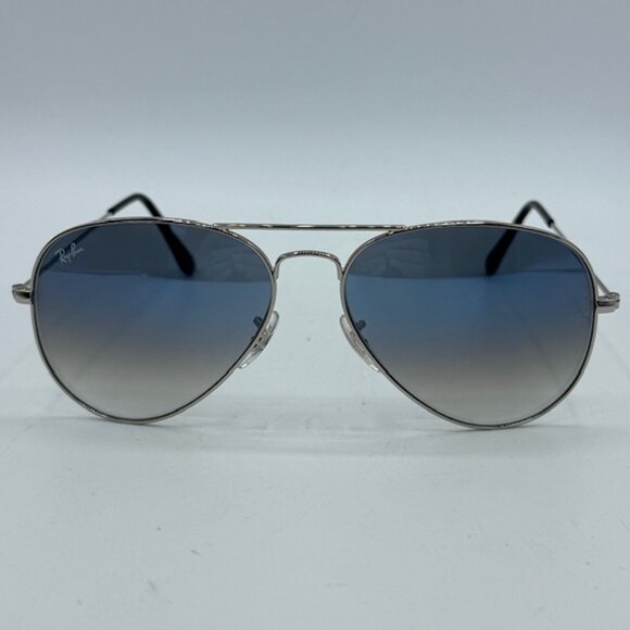 Ray-Ban Aviator Sunglasses RB3025 003/3F Silver Frame/Lt. Blue Gradient … main image 6